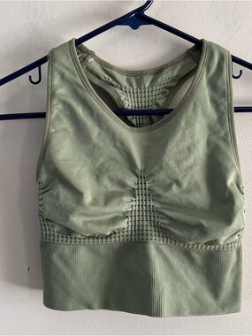 Sweaty Betty Seamless Green Sports longline sports Bra Top ladies size medium